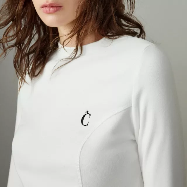 Women’s Slimming Turtleneck T-shirt with Warm Split Design