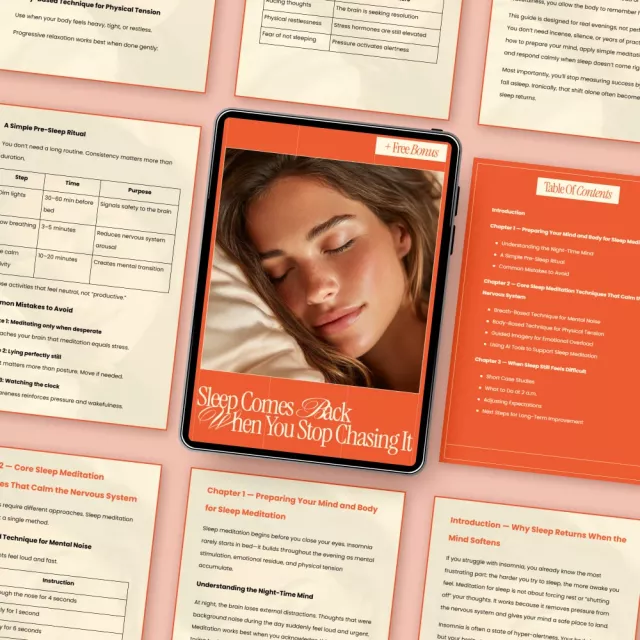 Sleep Comes Back When You Stop Chasing It – Sleep Meditation Guide, Calming Night-Time Mind eBook, Nervous System Reset for Insomnia Relief