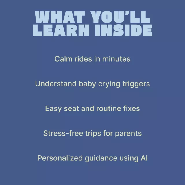Peaceful Rides: Stop Your Baby’s Car Seat Tears – A Gentle Parent Guide | Calm Car Travel Digital Download