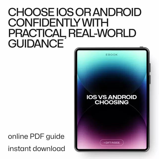 iOS vs Android Choosing | Smart Phone Comparison Guide Ebook | ios vs android Decision Checklist for Buyers