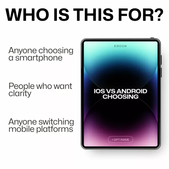 iOS vs Android Choosing | Smart Phone Comparison Guide Ebook | ios vs android Decision Checklist for Buyers