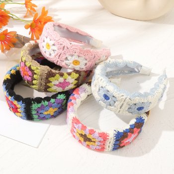 Flower Crochet Boho Headband