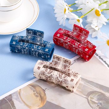 Bohemian Classic Acrylic Hair Claw Clip with Unique Patterns