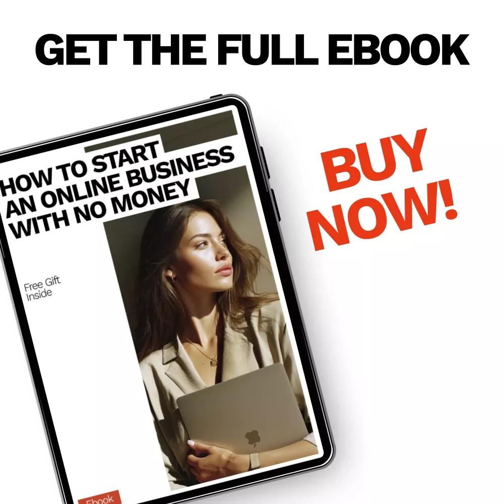 How to Start an Online Business with No Money | Step-by-Step Beginner eBook Guide | Learn How to Start an Online Business with No Money Using Free Tools & AI