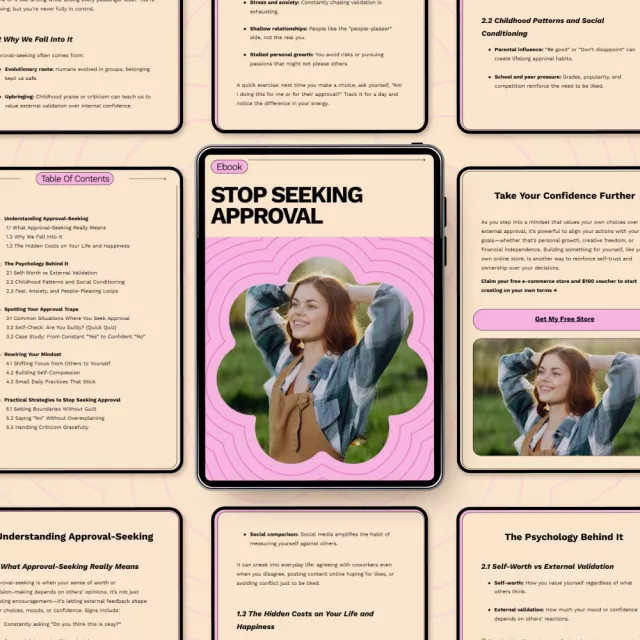 Stop Seeking Approval: Empower Yourself to Build Confidence & Set Boundaries – Digital eBook Download