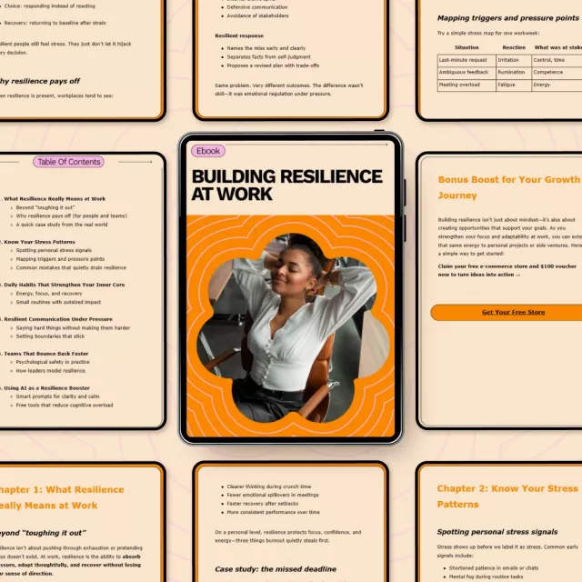 Building Resilience at Work: How to Build Resilience in the Workplace – eBook for Personal and Team Growth