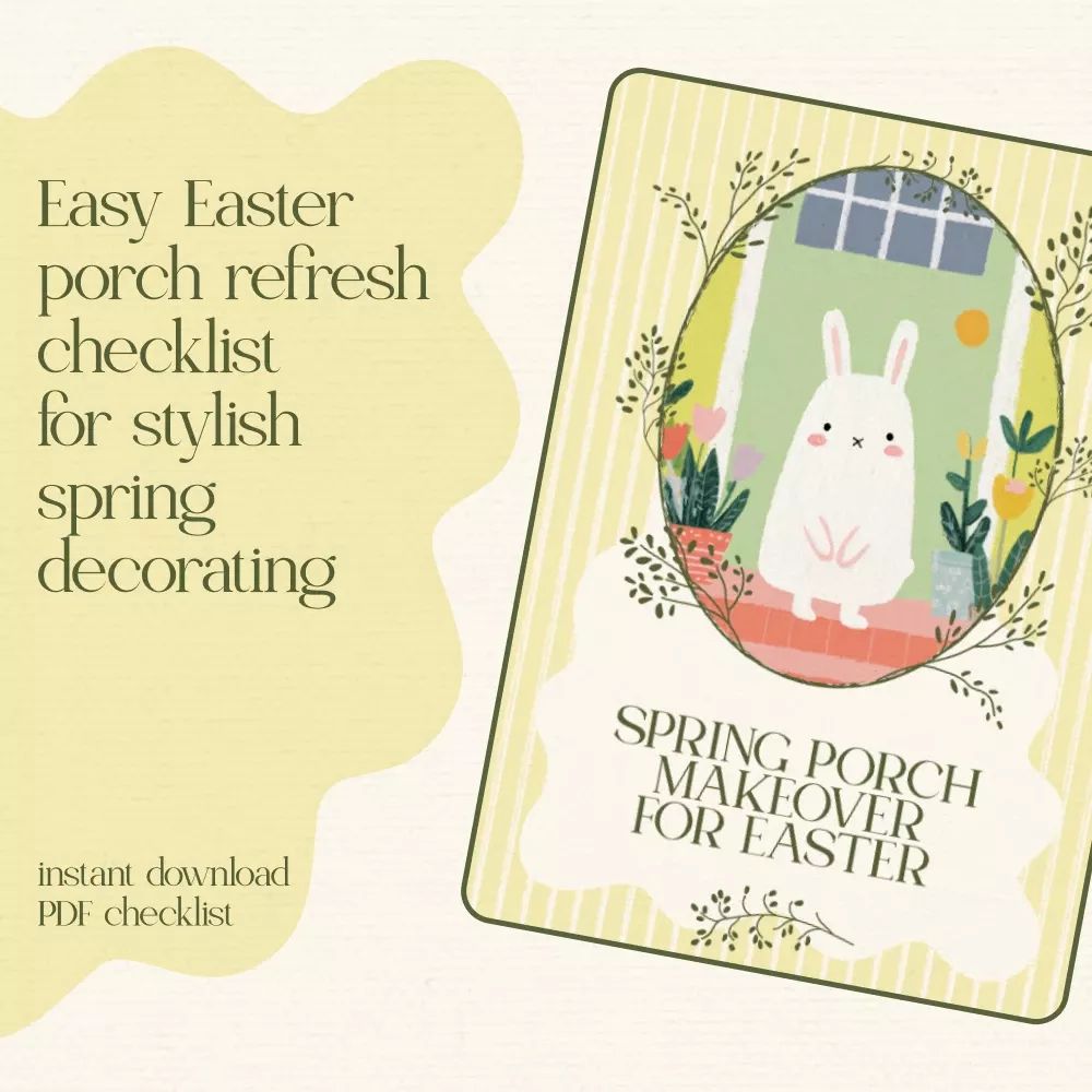 Spring Realm Spring Porch Makeover for Easter – Printable Spring Porch Decor for ...