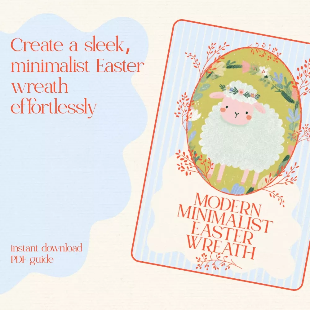 Modern Minimalist Easter Wreath Guide – Step-by-Step Tutorial for ...