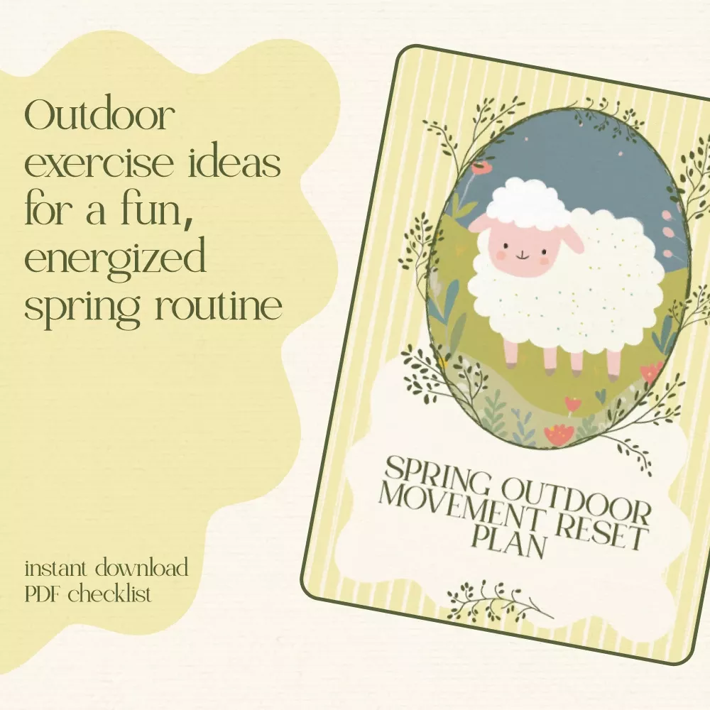 Spring Outdoor Movement Reset Plan - Easter-Themed Exercise Checklist ...