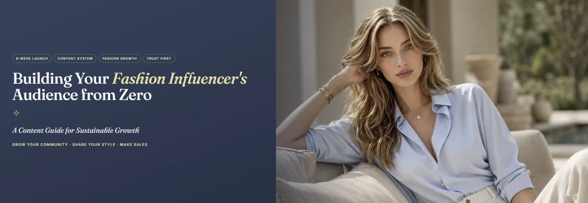 Opening screen of the fashion audience growth guide