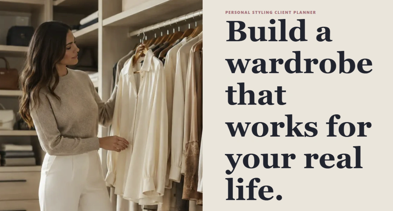 Opening screen of the personal styling client planner