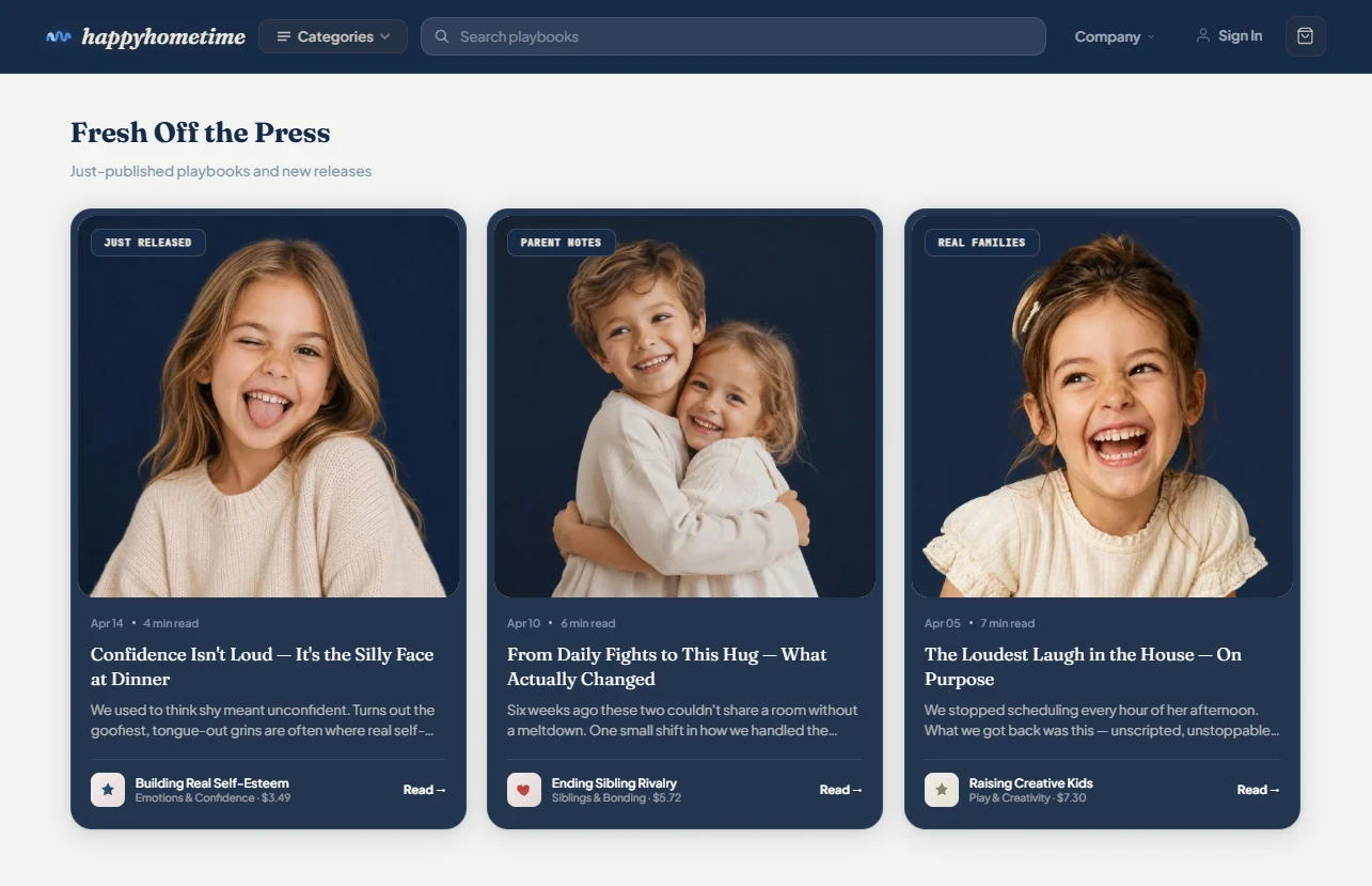 Fresh Off the Press section of the kids and family activities store design